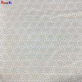 tissu brodé en dentelle de coton blanc